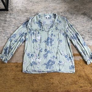 Gently worn Lucky Brand floral blouse, XS